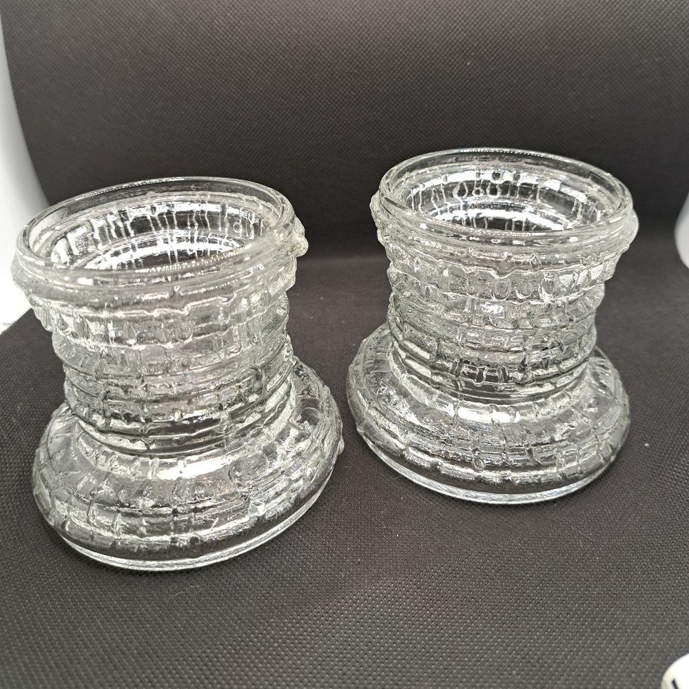 Vintage Glass Candle Holder.
